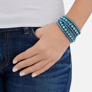 SWAROVSKI SLAKE DOT BRACELET - Teal